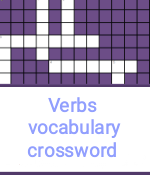 Verbs vocabulary crossword